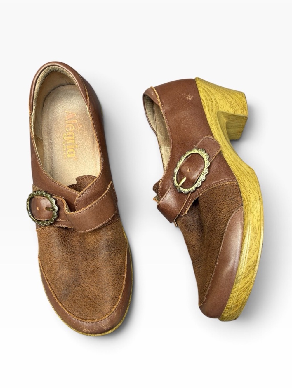 Alegria Holli Clogs Booties Leather and Suede Sz 9